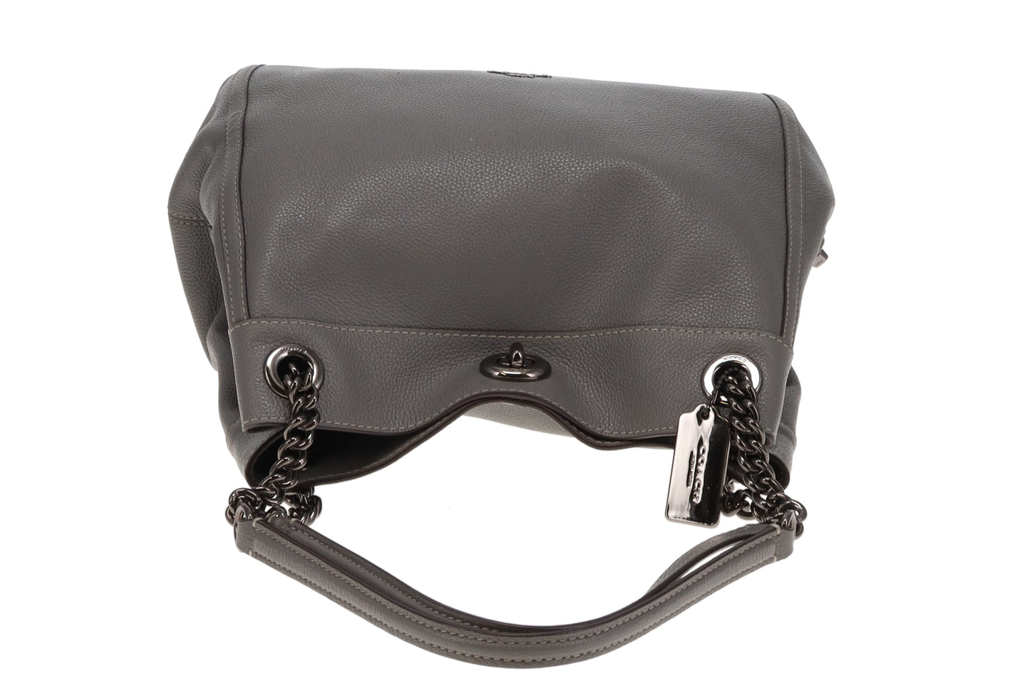 Coach Edie Turnlock In Grey