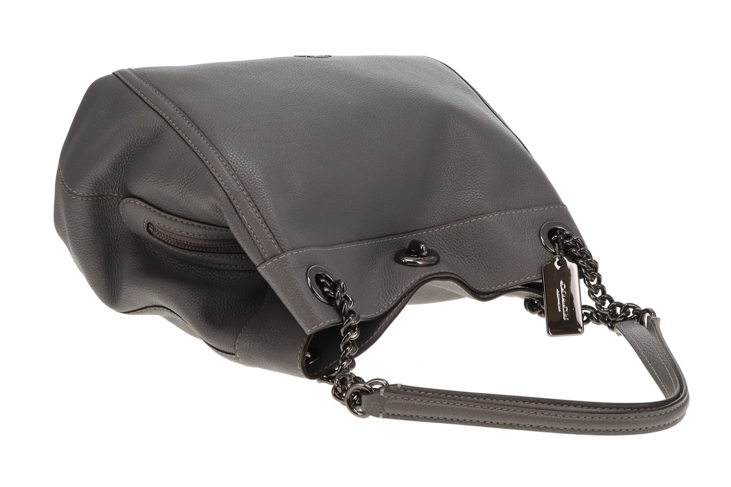 Coach Edie Turnlock In Grey