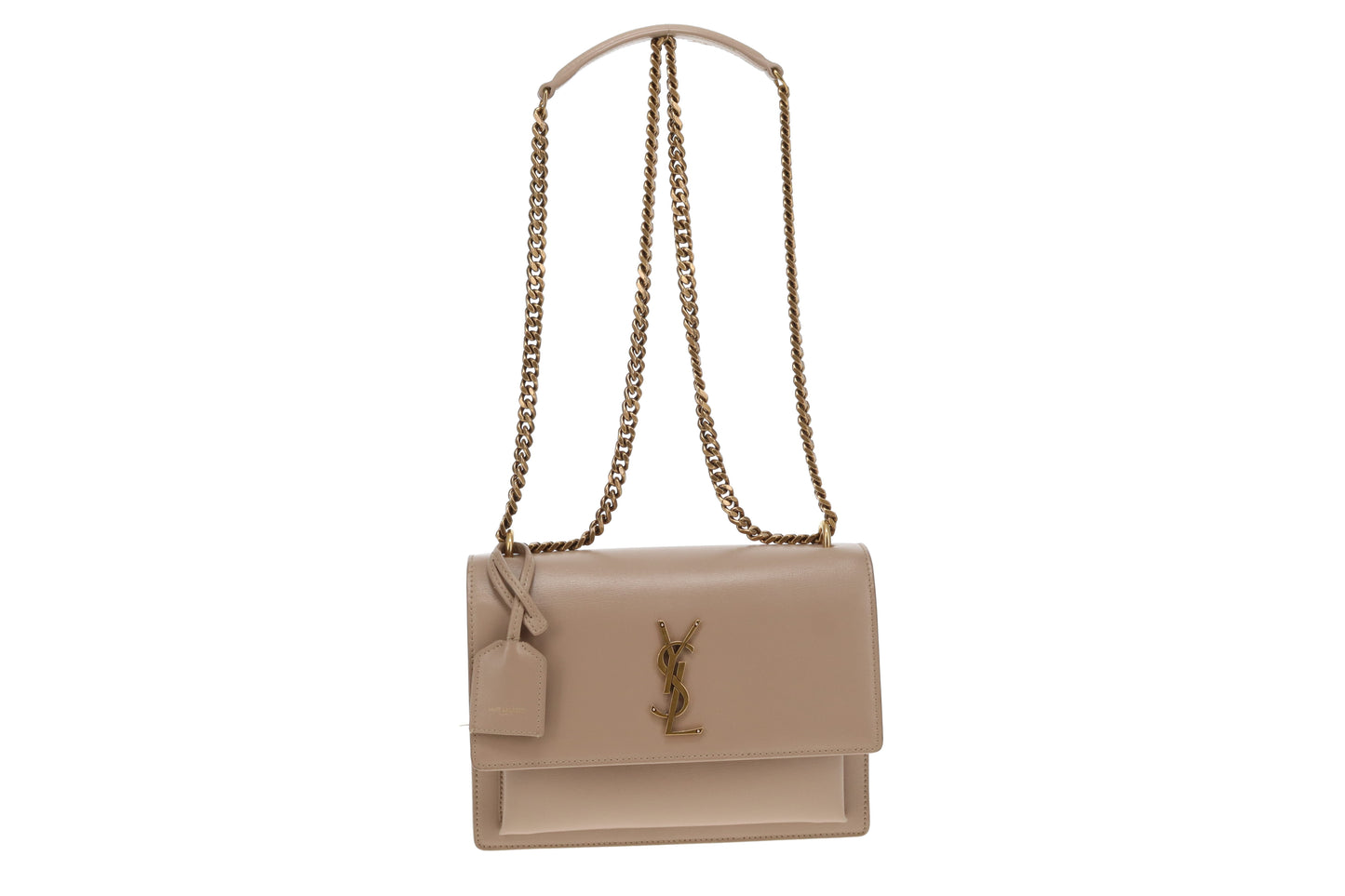 Saint Laurent Sunset Medium Beige With Gold Hardware