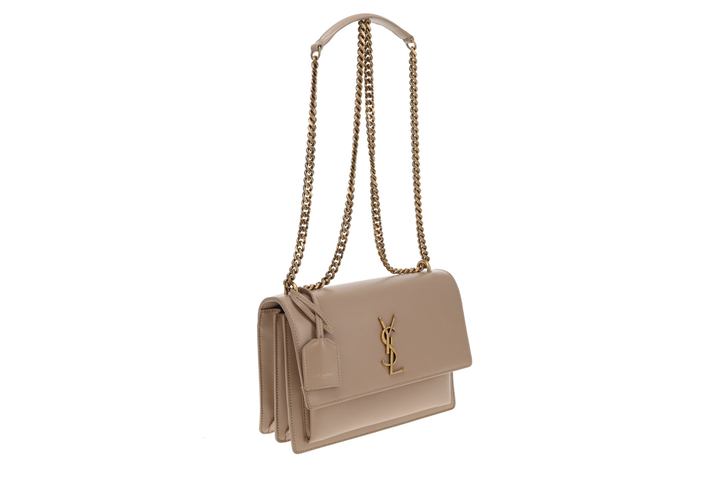 Saint Laurent Sunset Medium Beige With Gold Hardware