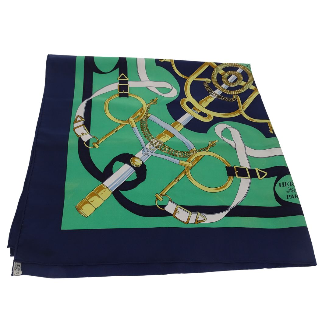 Hermes Eperon D Or Scarf 90 100% Silk