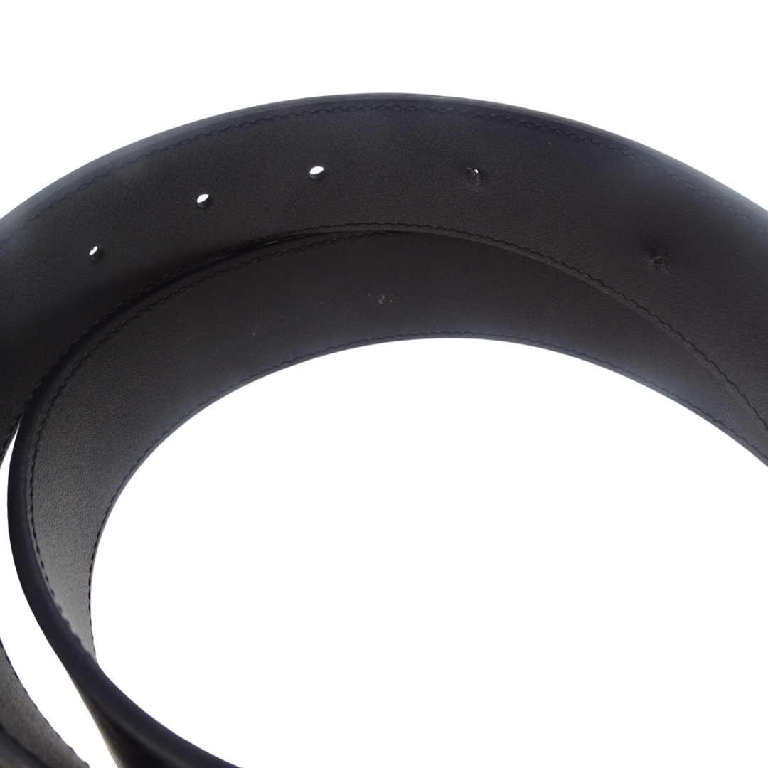 Gucci Black Calfskin Crystal Square G Madelyn Belt 95cm Designer Exchange Ltd