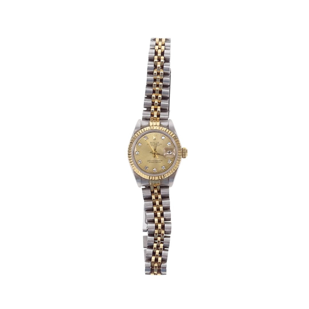Rolex Oyster Perpetual Lady Datejust 26 Steel and Gold with Diamond Dot Dial