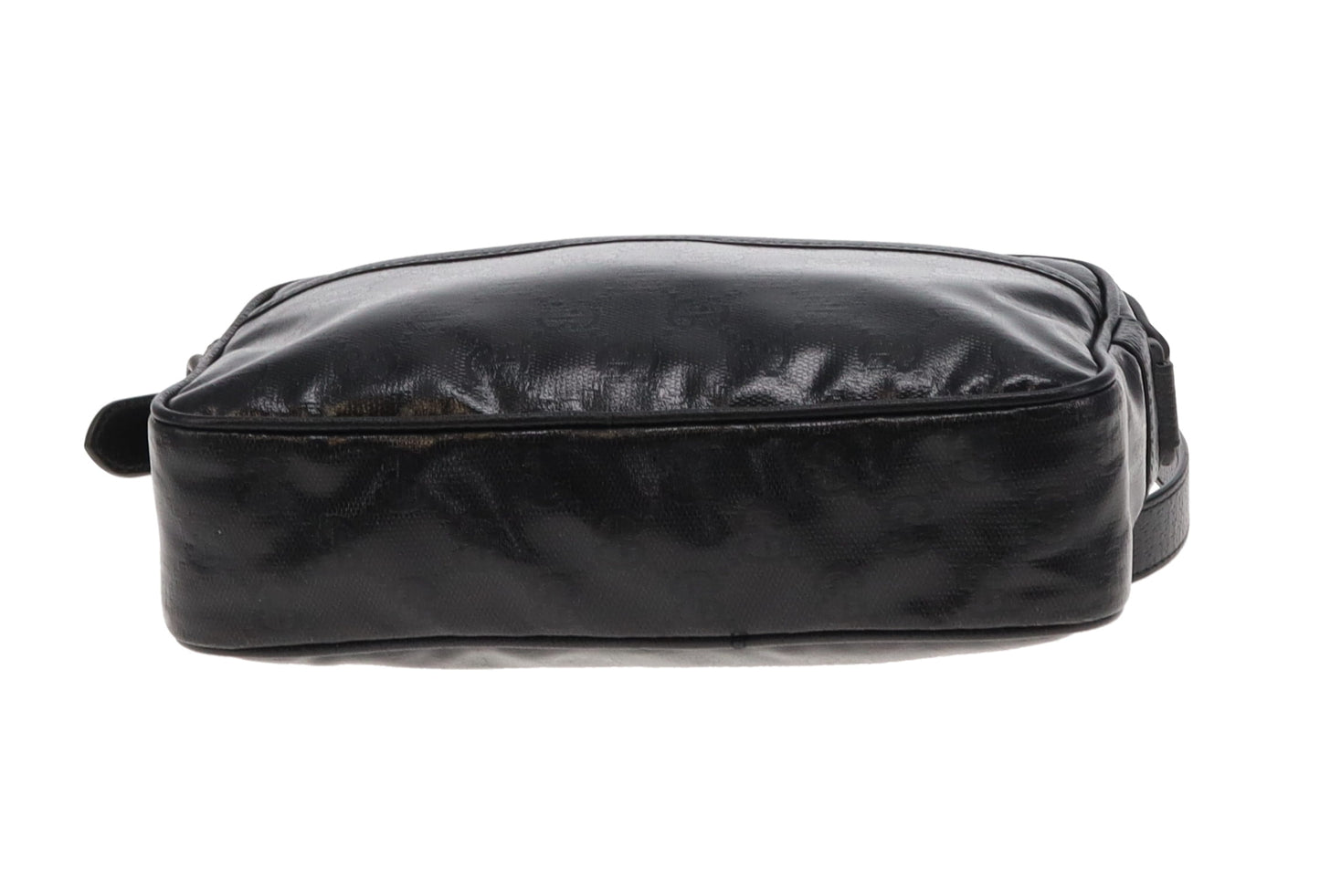 Gucci Black GG Crystal Front Pocket Camera Bag