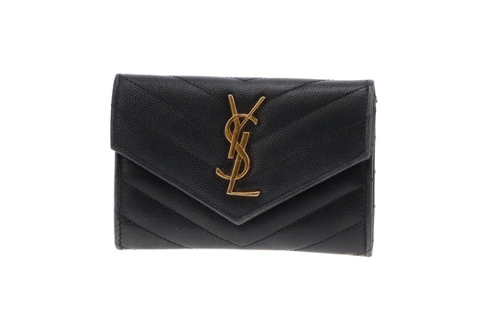 Saint Laurent Black Small Envelope Wallet 2017