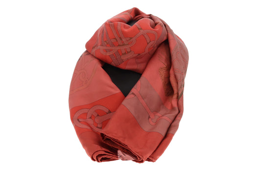 Hermes 100% Silk Dip Dye Surteint Cliquetis 140 Scarf