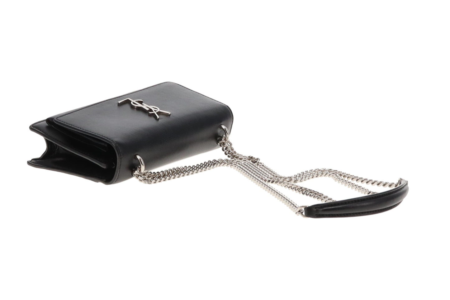 Saint Laurent Sunset Black Leather SHW Mini Bag 2017