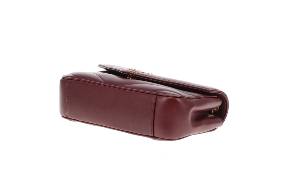 Saint Laurent Loulou Small NM Rouge Cabernet GHW 2025