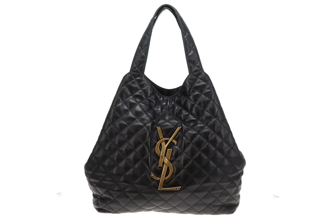 Saint Laurent Icare Tote Black Gold HW