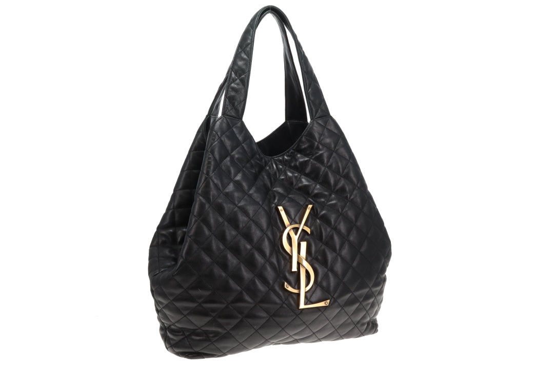 Saint Laurent Icare Tote Black Gold HW