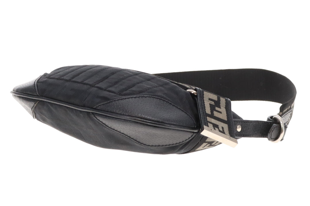 Fendi Vintage Black Zucca Shoulder Bag