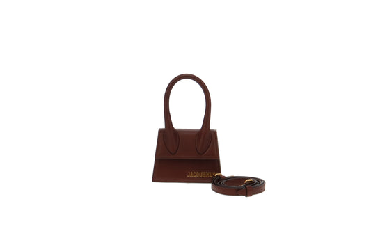 Jacquemus Brown Leather Le Chiquito Mini Top Handle Bag