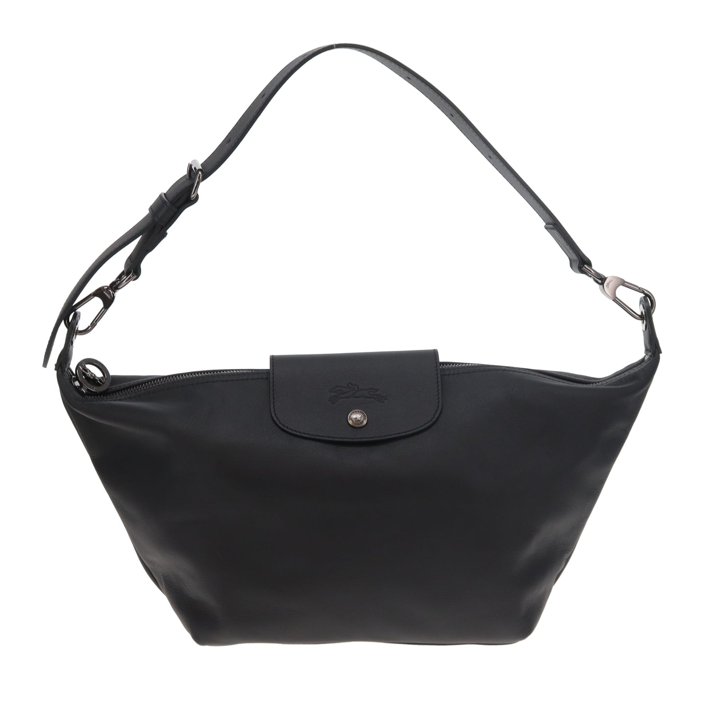 Longchamp Xtra Hobo M Black Leather 2x Straps