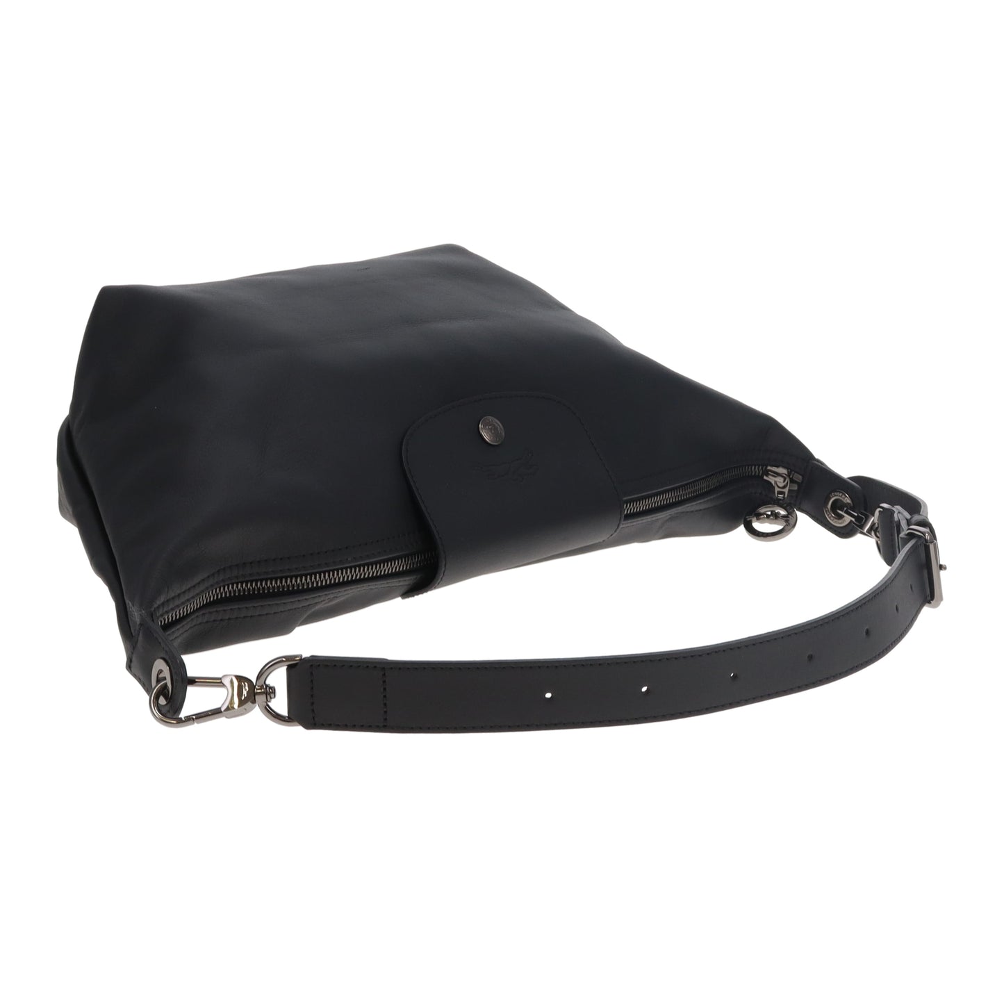 Longchamp Xtra Hobo M Black Leather 2x Straps