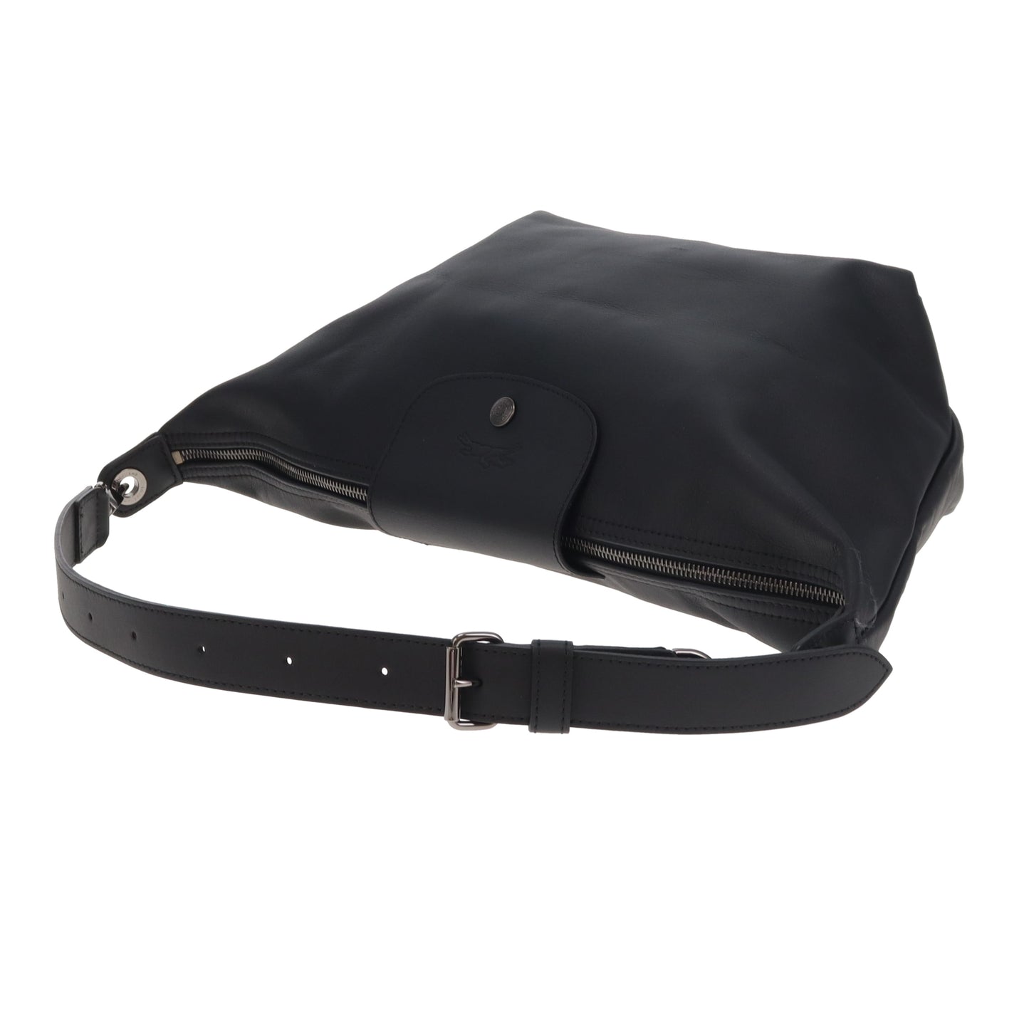 Longchamp Xtra Hobo M Black Leather 2x Straps