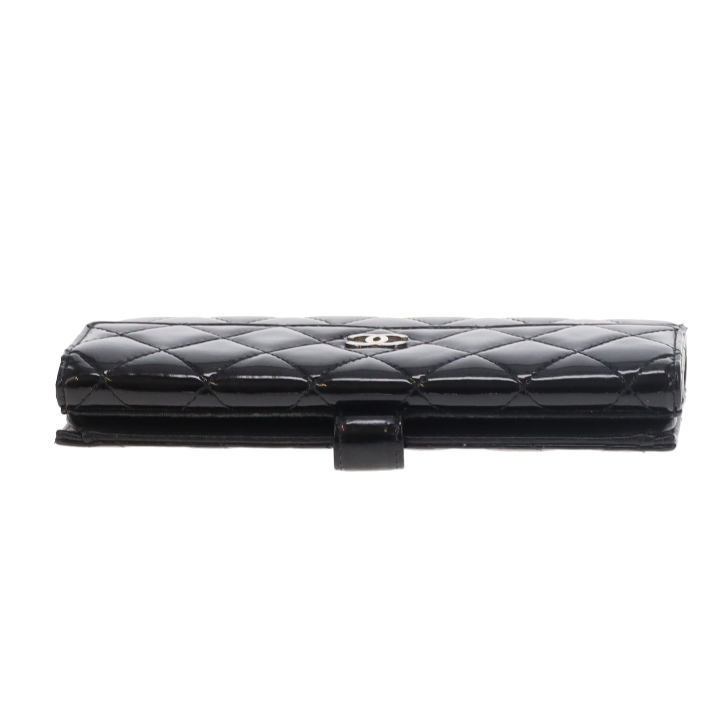 Chanel Long Flap Wallet Black Patent SHW 2011