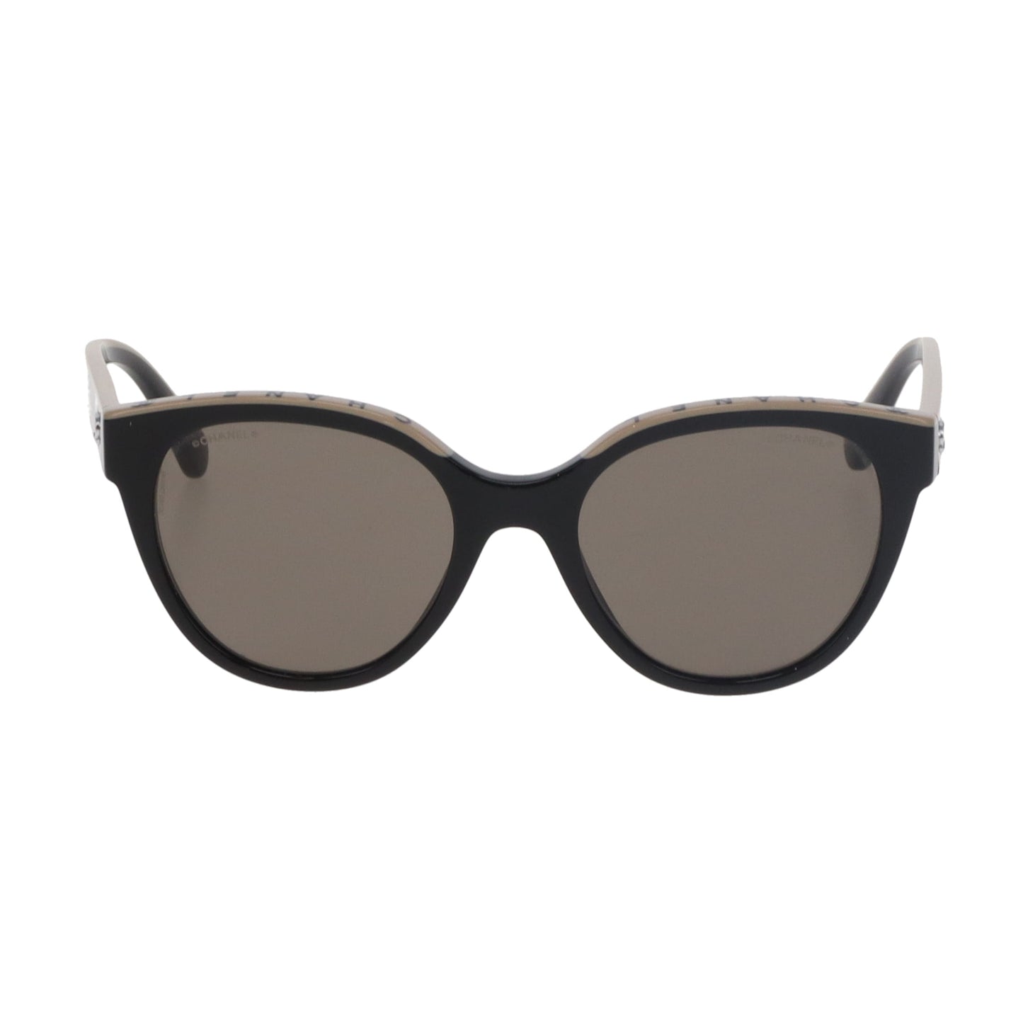 Chanel Sunglasses 5414 Logo Rim Black/Beige