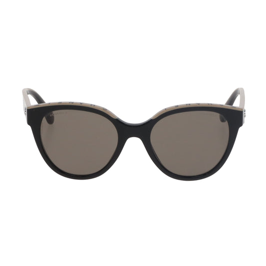 Chanel Sunglasses 5414 Logo Rim Black/Beige