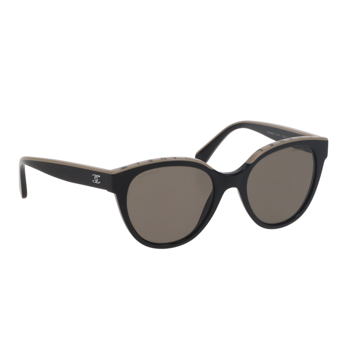 Chanel Sunglasses 5414 Logo Rim Black/Beige