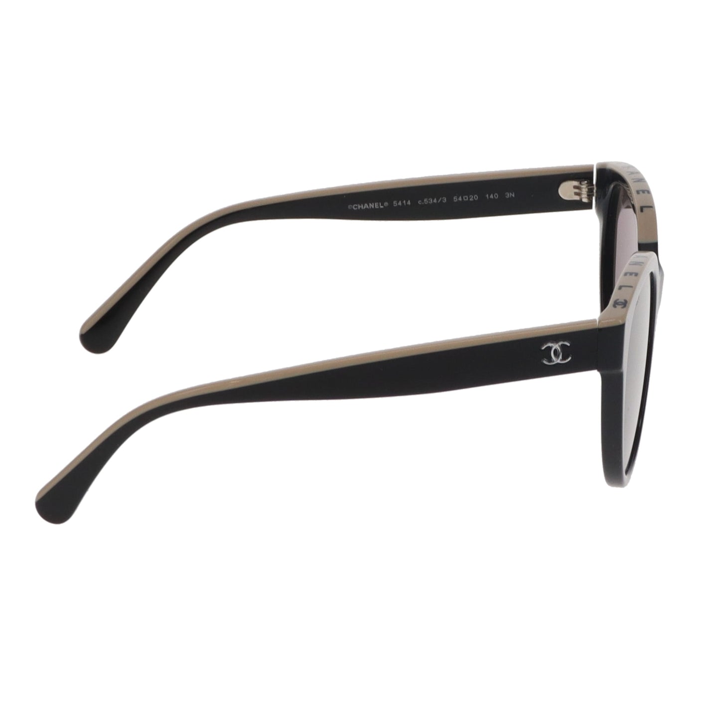 Chanel Sunglasses 5414 Logo Rim Black/Beige