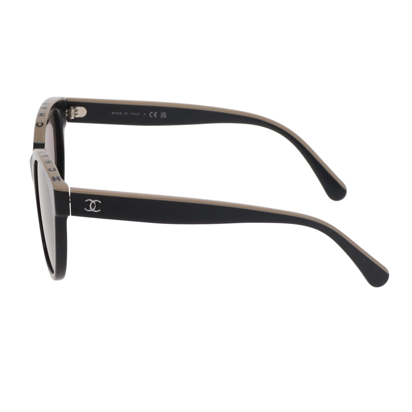 Chanel Sunglasses 5414 Logo Rim Black/Beige