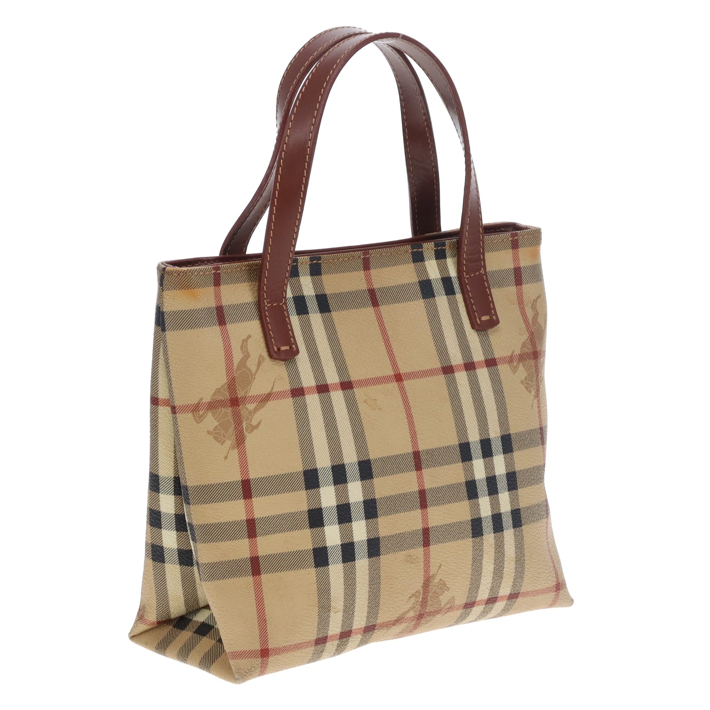 Burberry Tote Mini Haymarket Check and Leather