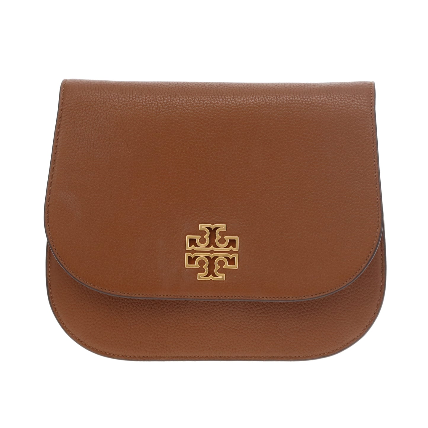 Tory Burch Britten Saddle Bag Tan GHW