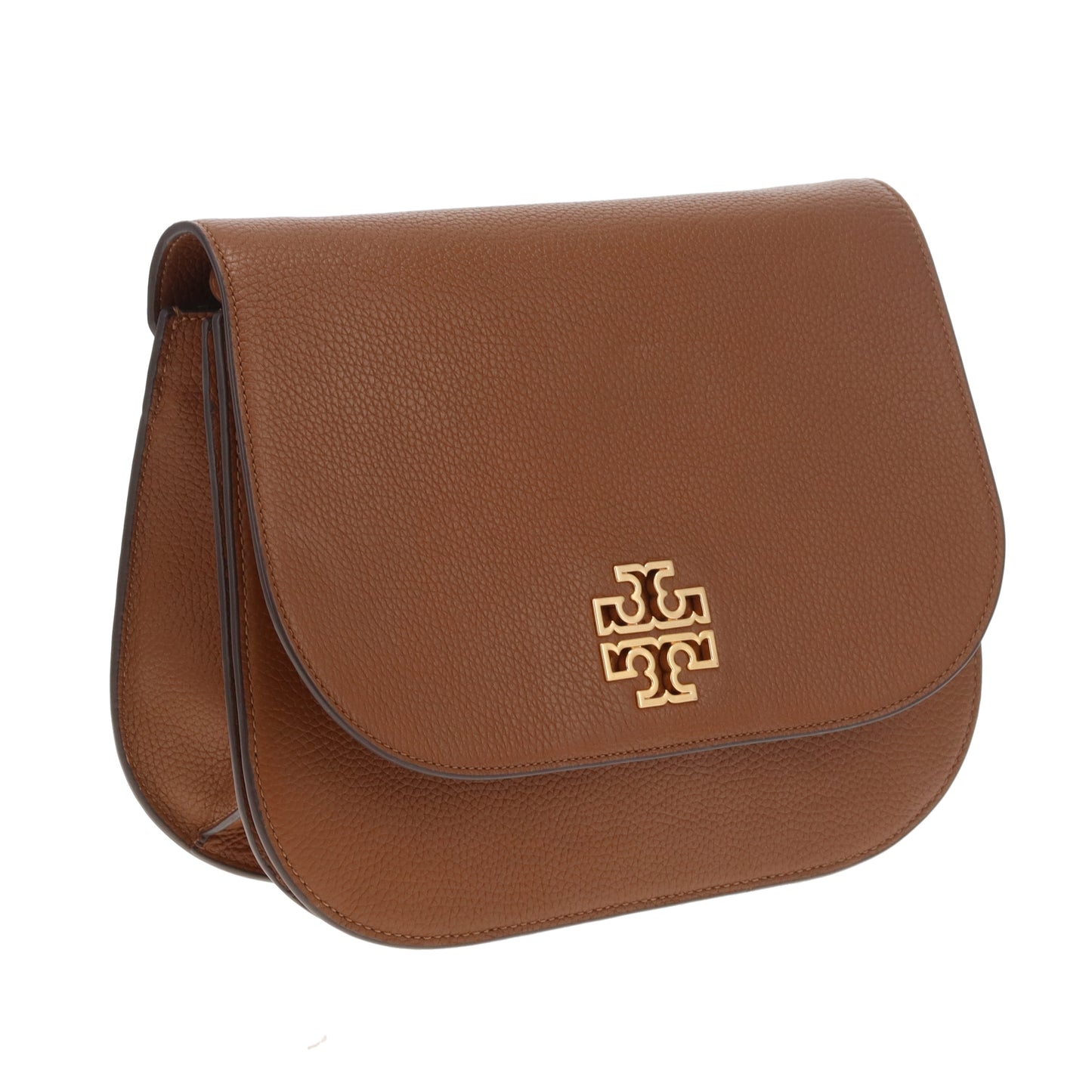 Tory Burch Britten Saddle Bag Tan GHW