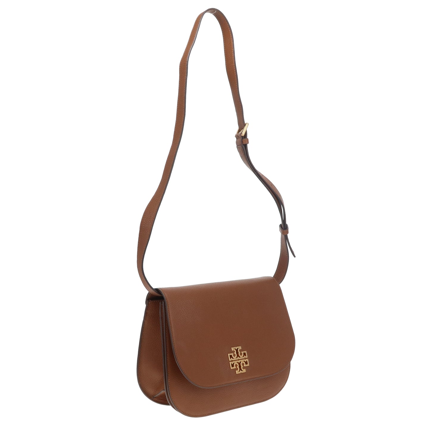 Tory Burch Britten Saddle Bag Tan GHW