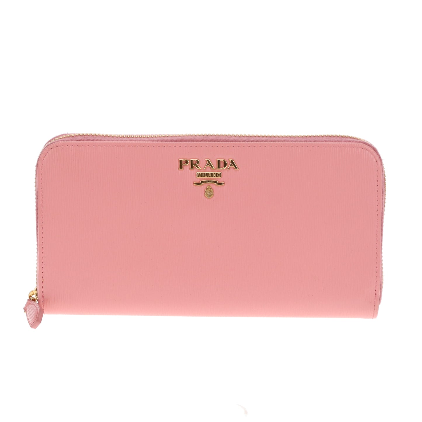 Prada Long Zipped Wallet Baby Pink Saffiano