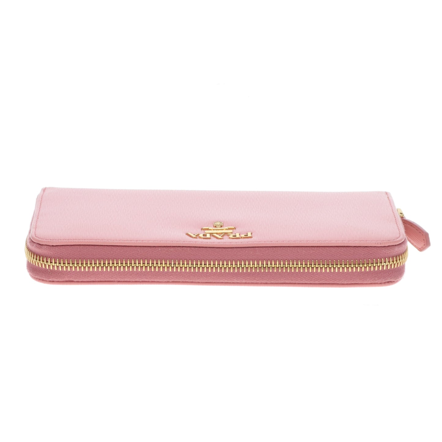 Prada Long Zipped Wallet Baby Pink Saffiano