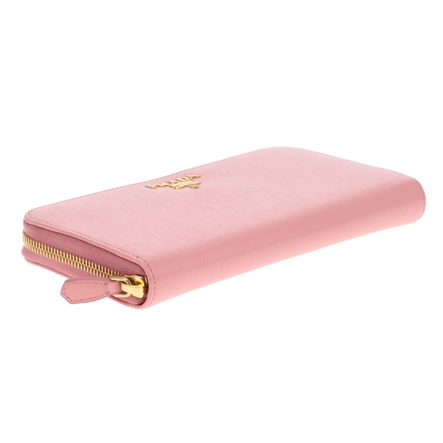 Prada Long Zipped Wallet Baby Pink Saffiano