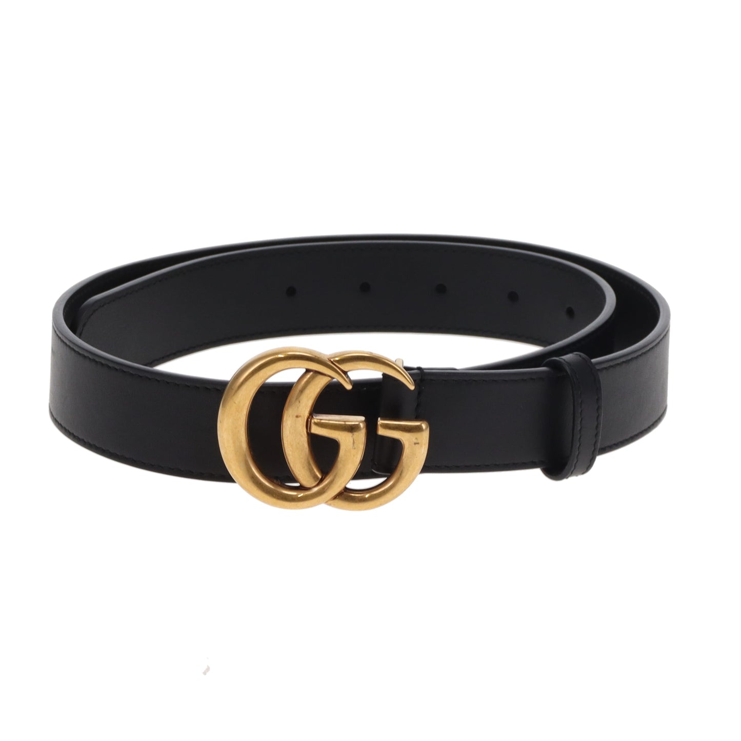Gucci GG Belt Black GHW 80cm