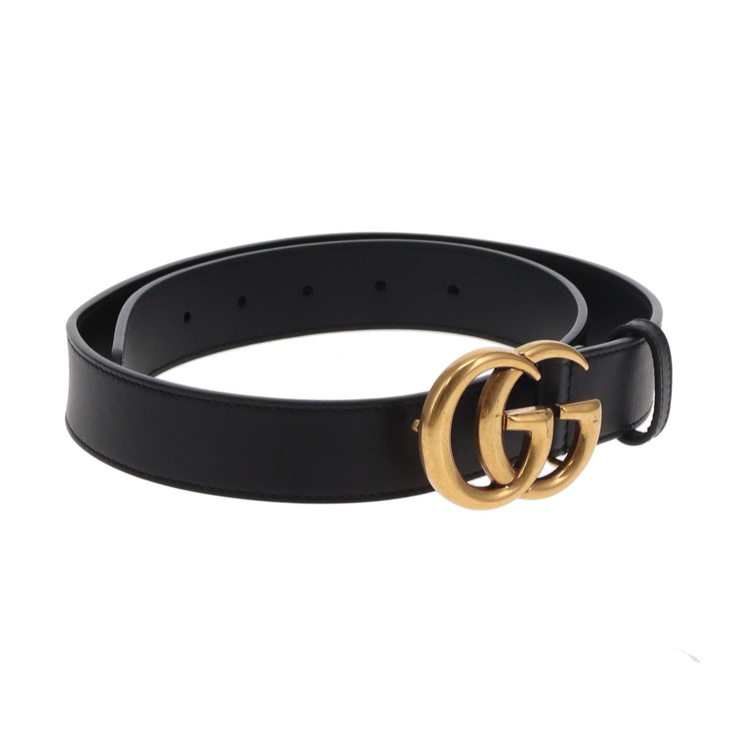 Gucci GG Belt Black GHW 80cm
