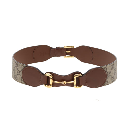 Gucci Horsebit Snaffle Belt GG Supreme 85cm