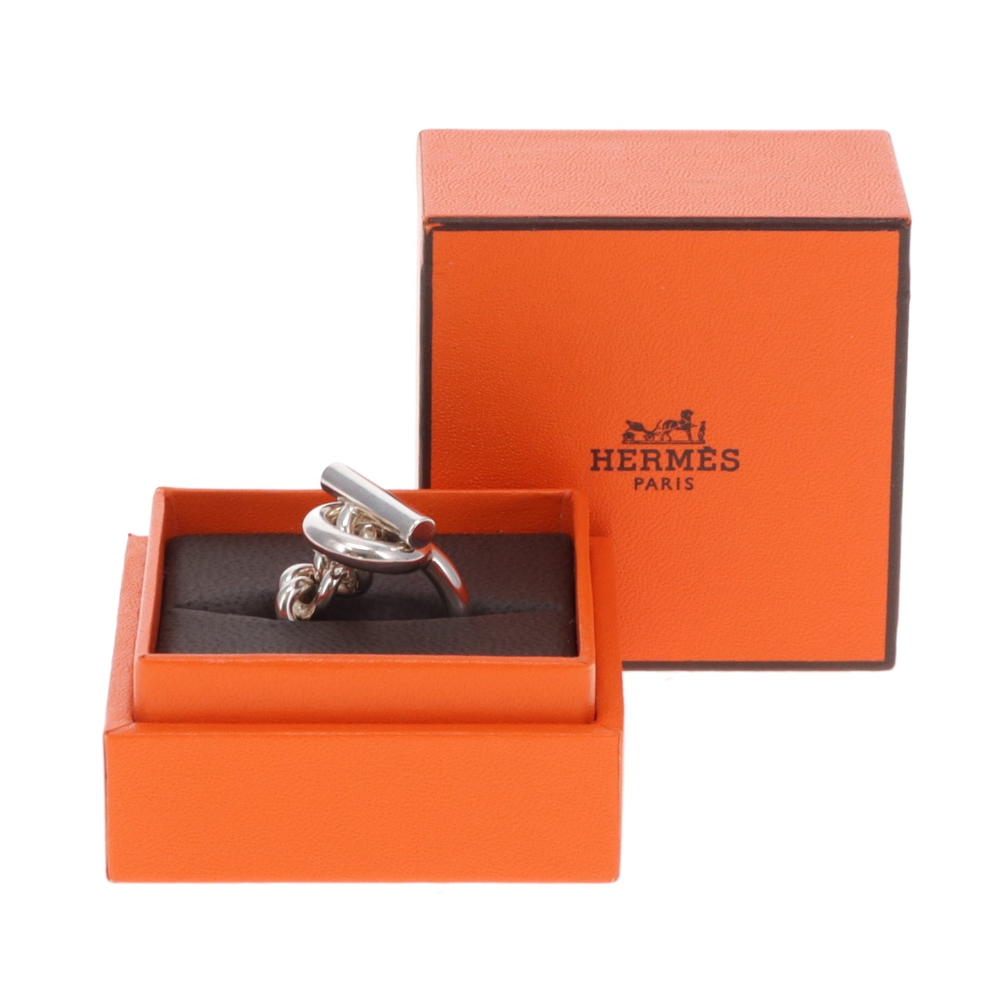 Hermes Croisette Ring Sterling Silver (size 56)