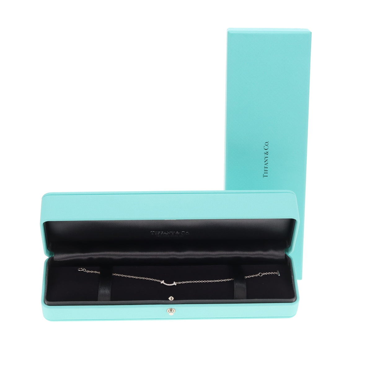 Tiffany & Co T Smile Bracelet In White Gold With Brilliant Diamonds