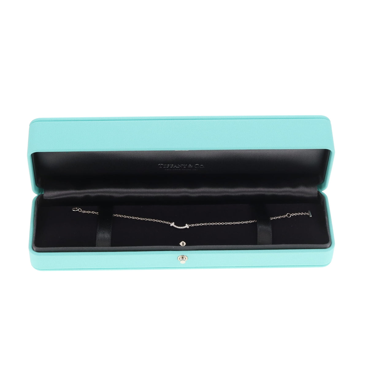 Tiffany & Co T Smile Bracelet In White Gold With Brilliant Diamonds