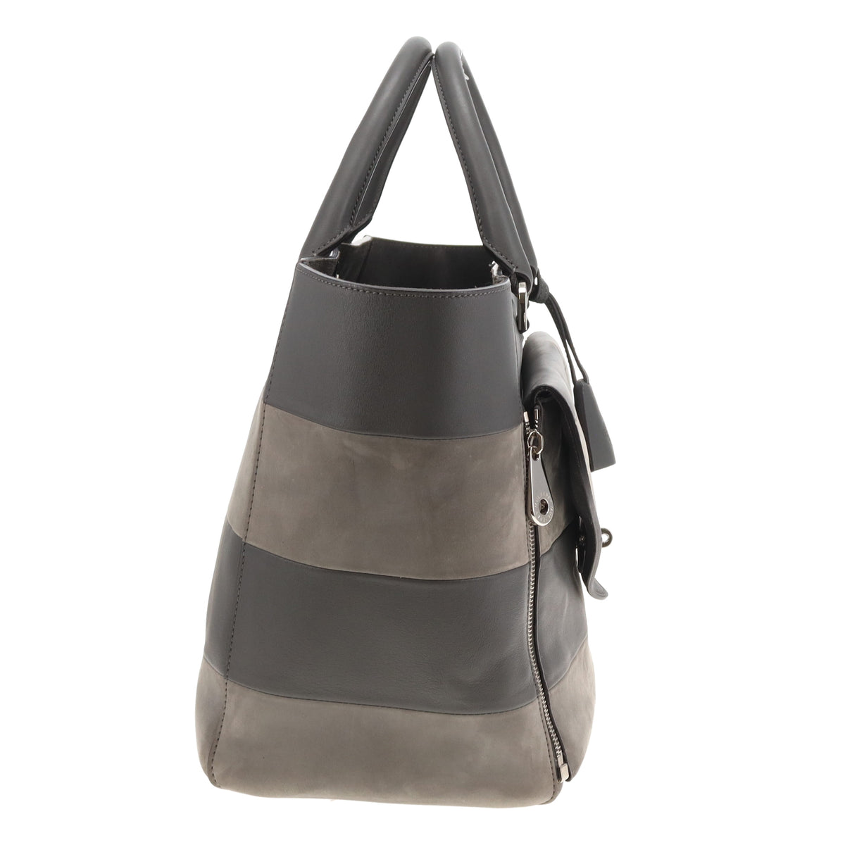 Mulberry Willow Tote Large Ltd Edition Grey Leather & Suede Panels