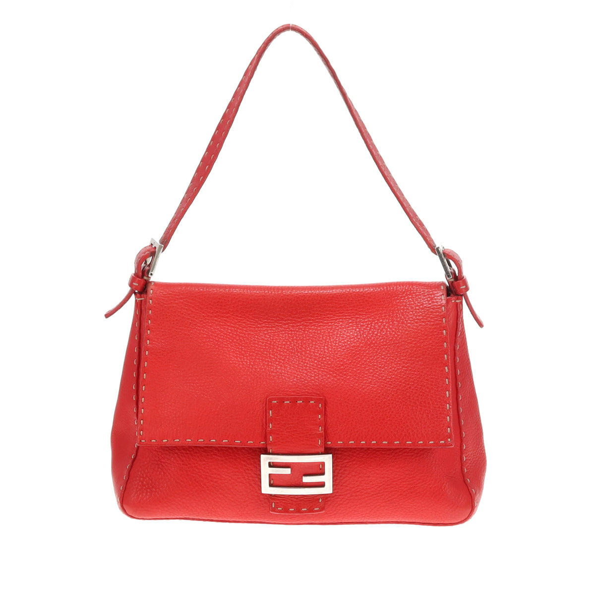 Fendi Mama Forever Selleria Leather Red