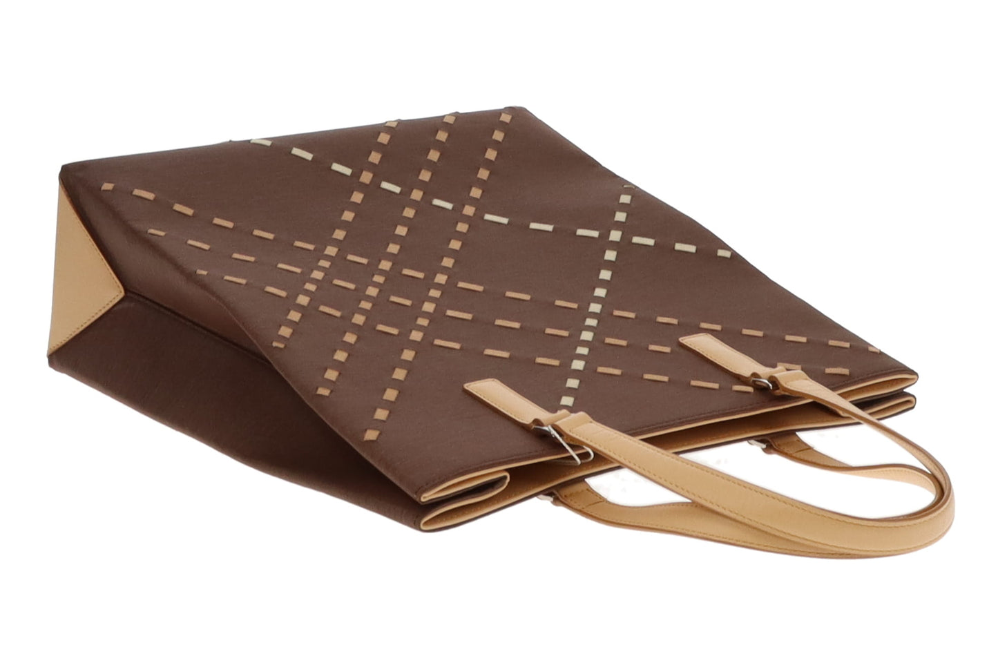 Burberry Woven Leather Tote Bag