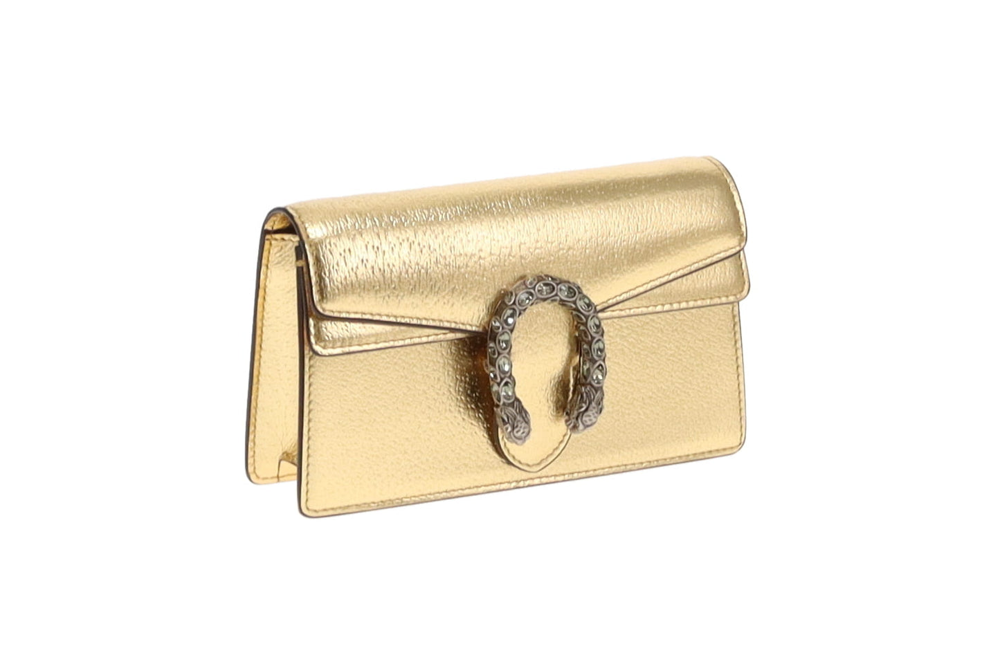 Gucci Gold Leather Super Mini Dionysus