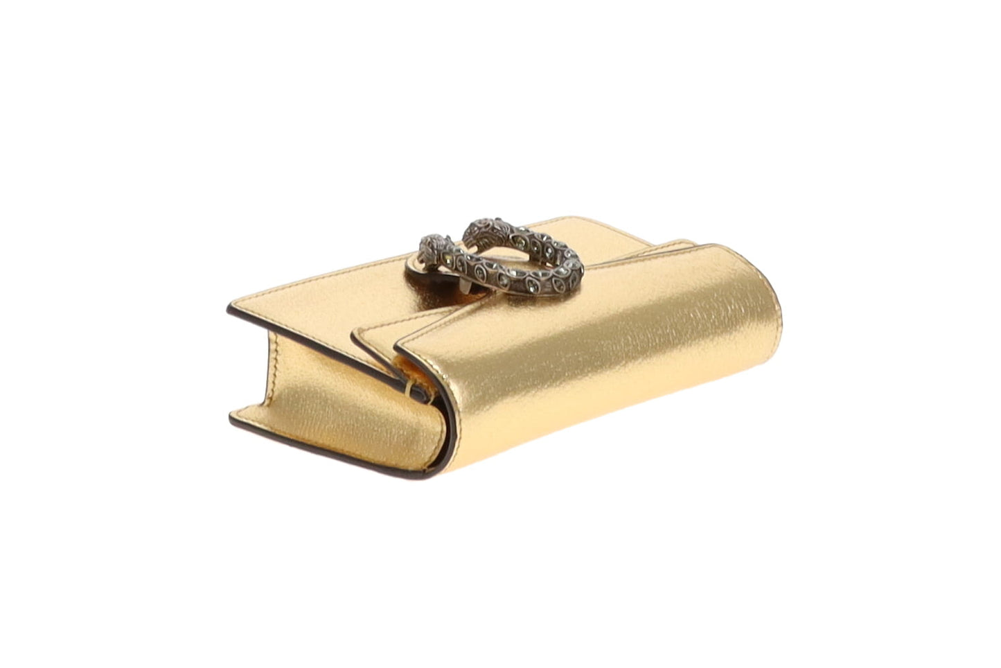 Gucci Gold Leather Super Mini Dionysus