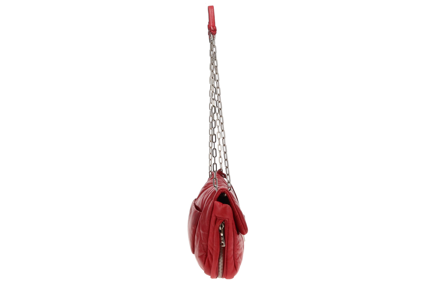 Prada Red Nappa Bomber Shoulder Bag
