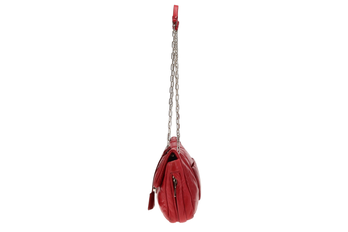 Prada Red Nappa Bomber Shoulder Bag