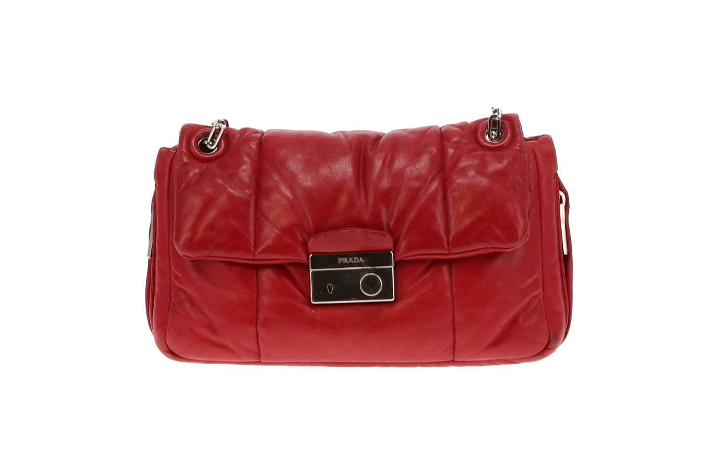 Prada Red Nappa Bomber Shoulder Bag