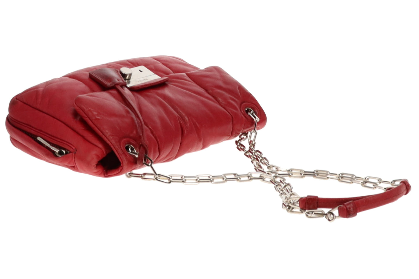 Prada Red Nappa Bomber Shoulder Bag