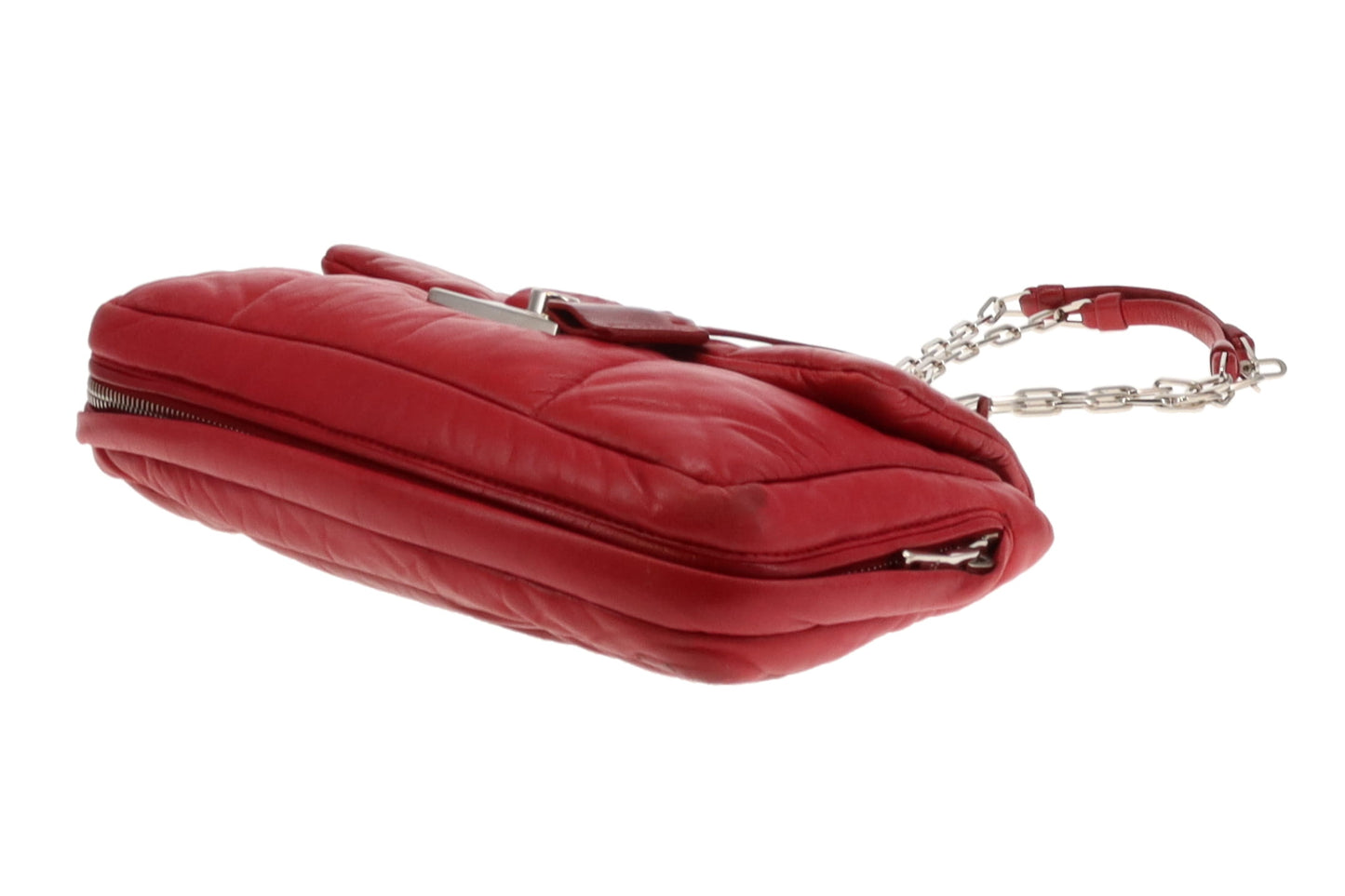 Prada Red Nappa Bomber Shoulder Bag