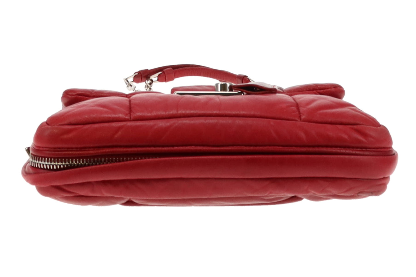 Prada Red Nappa Bomber Shoulder Bag
