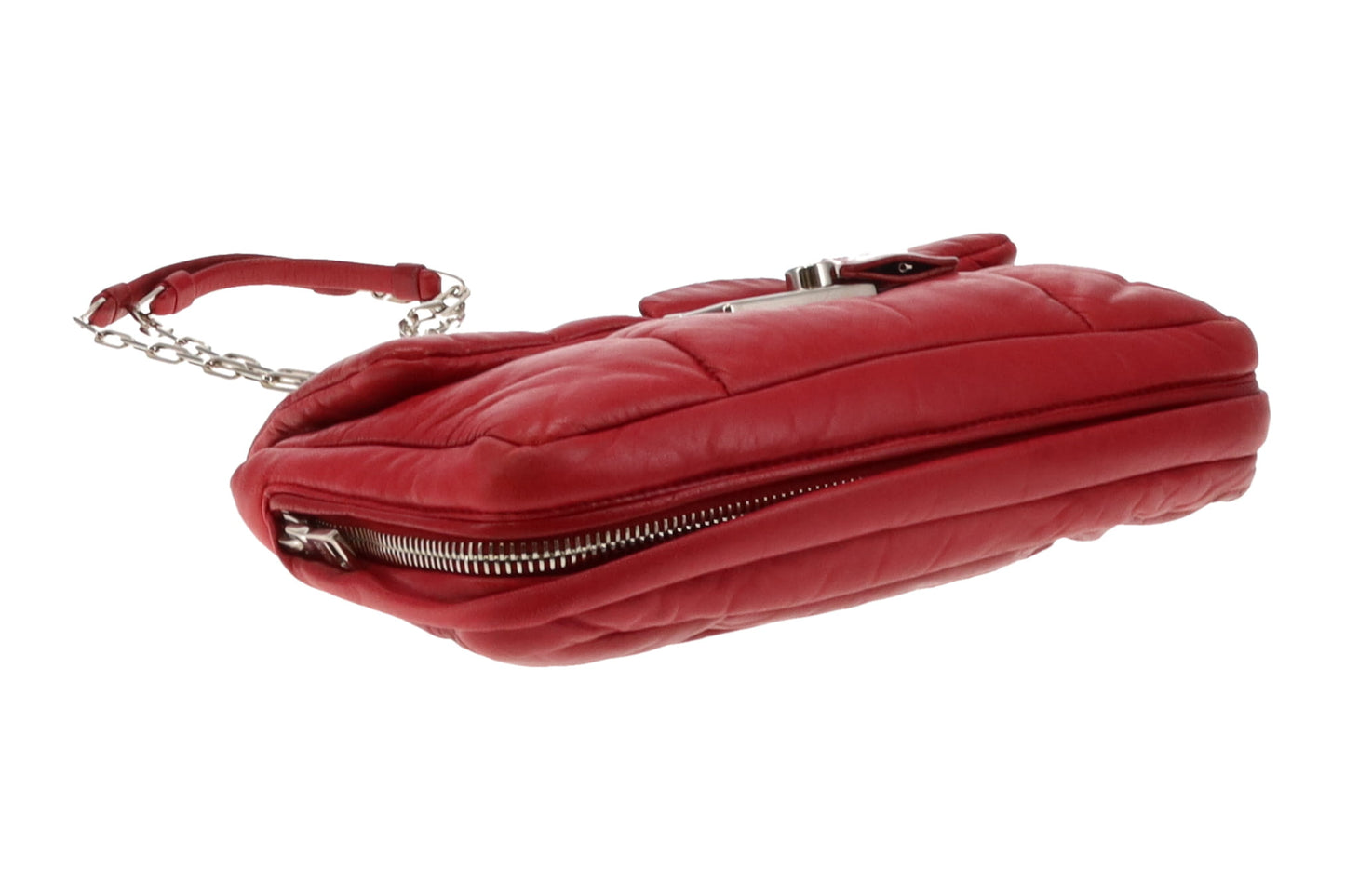 Prada Red Nappa Bomber Shoulder Bag